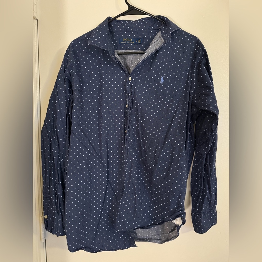 Polo Ralph Lauren Navy Mens Dress Shirt
